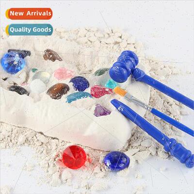 Kids Archaeology Digging Gemstone Handmade DIY Fossil Crysta