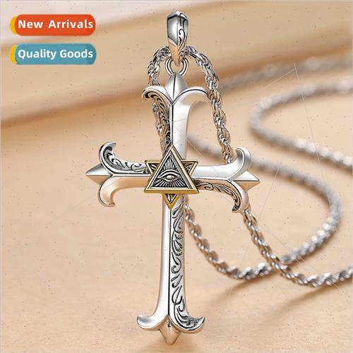 God eye cross pendant male tide Europe fashion hip-hop retro