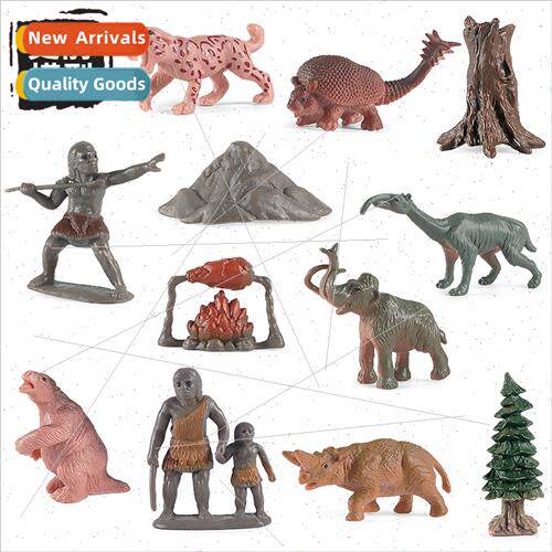 mulation animal plastic toys dolls prehistoric human life sc