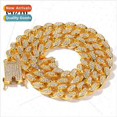 Hip Hop 20mm Full Diamonds Men Large Gold Chain Bully Miami