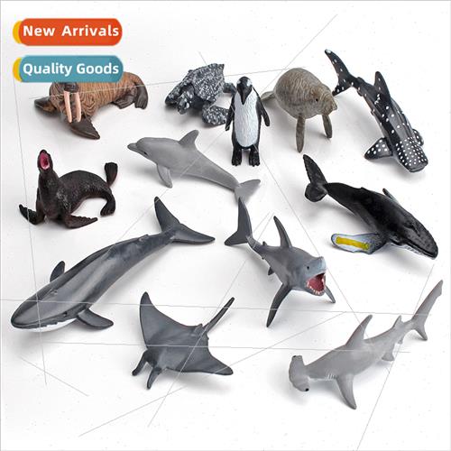 marine animal model blue whale penguin great whe shark devil