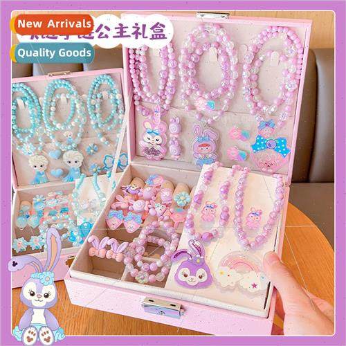 Children necklace bracelet set gift box female baby Frozen h