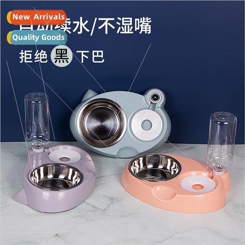 Pet Bowls Cat Face Bowls Space Saving Reducing de Tilting We图片