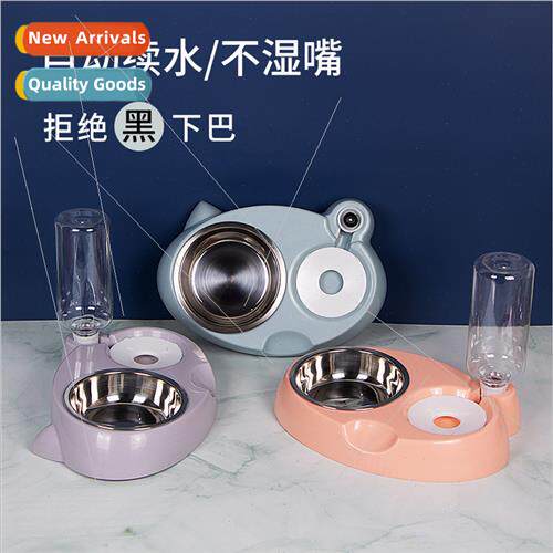 Pet Bowls Cat Face Bowls Space Saving Reducing de Tilting We