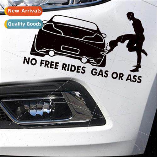 GAS OR ASS No  Rides Reflective Funny Car Stickers A167