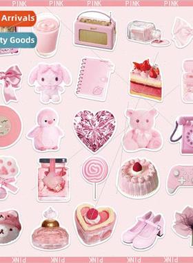 50 sheets physical pink doll stickers decoration handbook ce