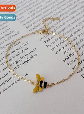 s925 silver bracelet women cute cartoon bee bracelet gold sm