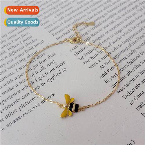 s925 silver bracelet women cute cartoon bee bracelet gold sm