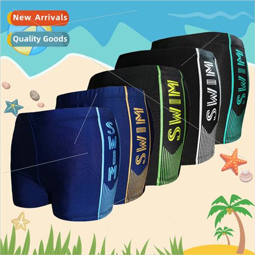Boys swim trunks 2023 new teenage boxer shorts children 5-12