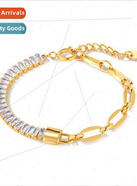 Europe rectangular zirconia hjewelry glossy three-dimensiona