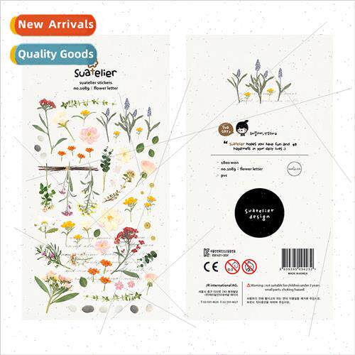 Korea Flower Letter 1089 Flower ery Children Stickers  Decor
