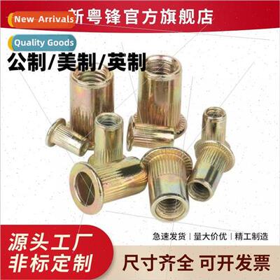 Zinc plated rivet nut Flat head vertical rivet nut Small riv