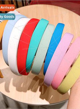 Summer sweet solid color wide edge hair bfemale headdress sp