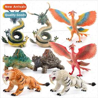 Ancient Chinese animal beasts simulation model green dragon