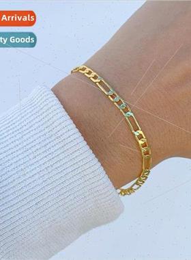 Stainless Chain Gold Bracelet Couple Bracelet 4MM 6MM 8MM Fi