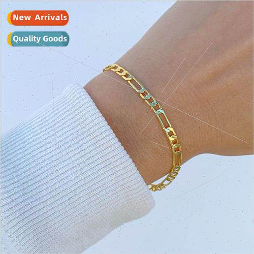Stainless Chain Gold Bracelet Couple Bracelet 4MM 6MM 8MM Fi