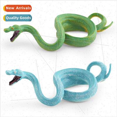 Solid wild reptile model green e python blue e python childr