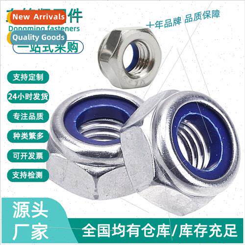 304 -metallic inserts hexagonal lock nut Lenny self-locking