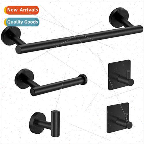 Golden Brushed Towel Rack 5pcs Stainless Steel Bathroom Bath