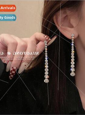 xury size rhinestone earrings female 2023 new tide hundred s