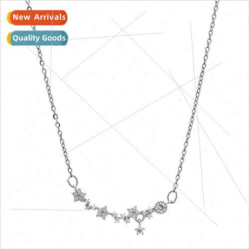 s925 silver necklace star super sparkling zirconia small flo