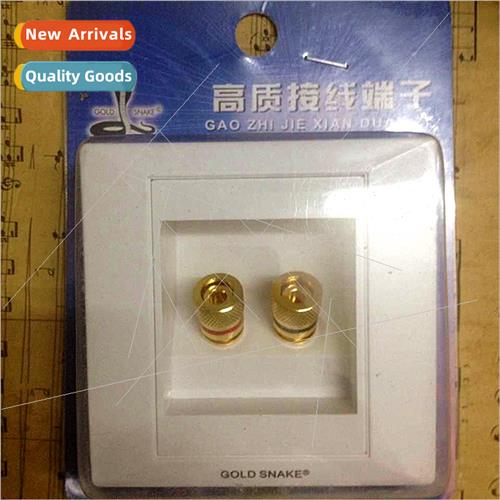 Gold-plated Snake King Audio Panel 2-b Speaker Junction Box