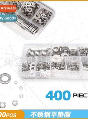 400PCS Boxed Stainless Flat Washers Set Sealing Washers Roun