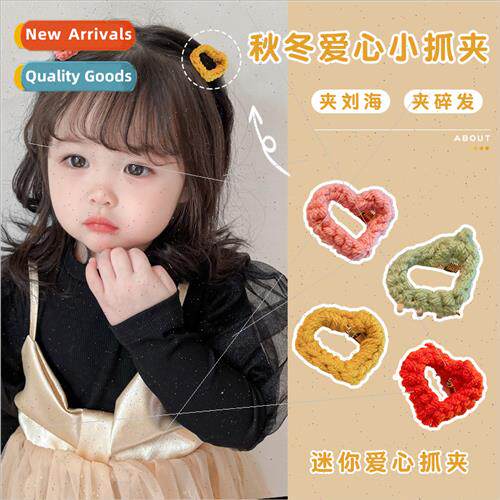 Autumn winter new wool hair clips children headdress small g