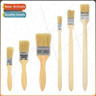 New thickened encrypted wooden handle paint brush pig bristl