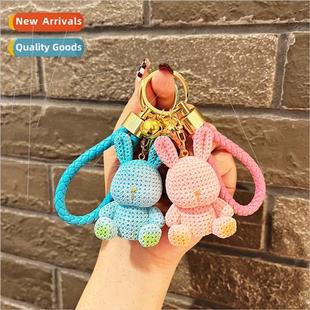 Gradient lucky rabb cartoon car car accessories keychain boo