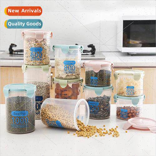 Creative Transparent Plastic Snap Seal Jar Nuts Dry s Storag