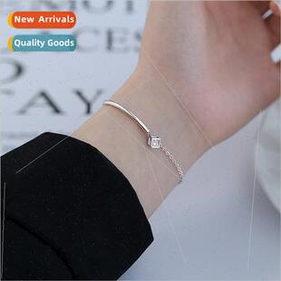 niche set zirconia Rubik Cube bracelet spliced geometric elb