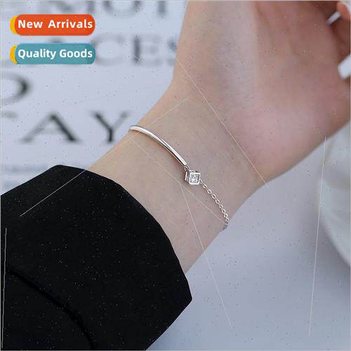 niche set zirconia Rubik Cube bracelet spliced geometric elb