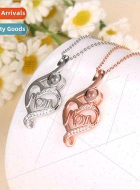 Heart Projection Necklace适用Women 100 Languages I Love You