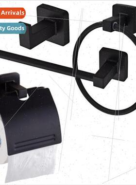 Hardware Hanging Black ngle Bar Towel Rack Set Bathroom Towe