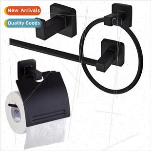 Hardware Hanging Black ngle Bar Towel Rack Set Bathroom Towe