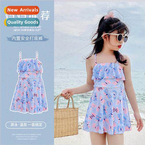 Girls swimsu spl flat corner cute ltle girl girls vacation s