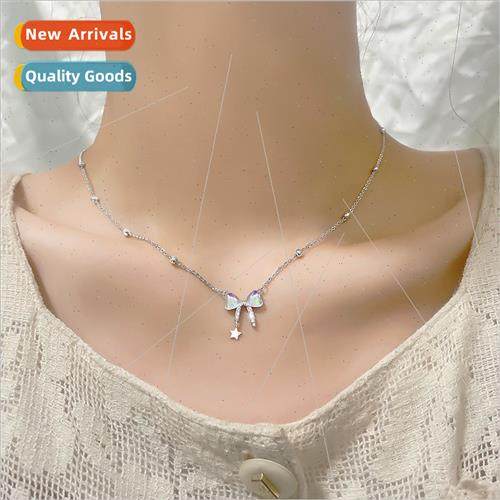 Diamonds love star collarbone chain French blogger pendant n