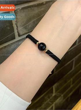 Obsidian cky Beads Men Red Strawberry Crystal Crystal Bracel