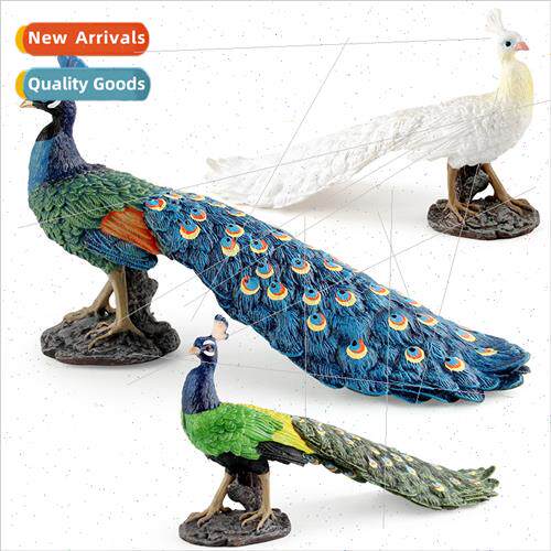 mulation peacock animal model blue green whe peacock static
