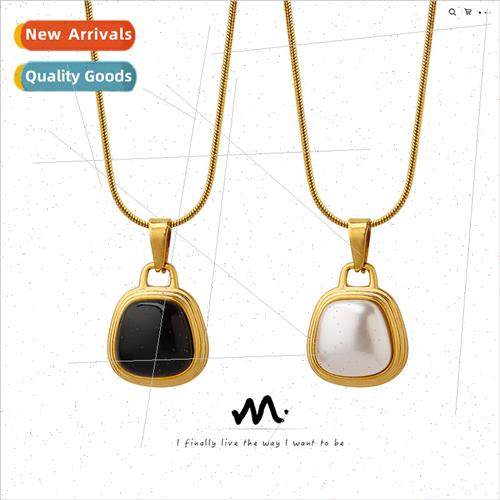 Europe ins black whe imation pearl copper material pendant n