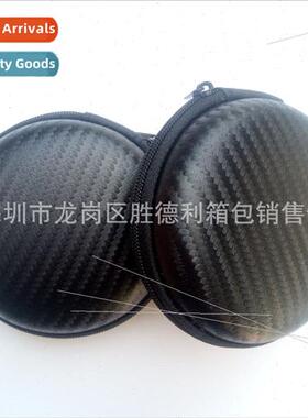 Portable eva headphone case round headphone storage bag head