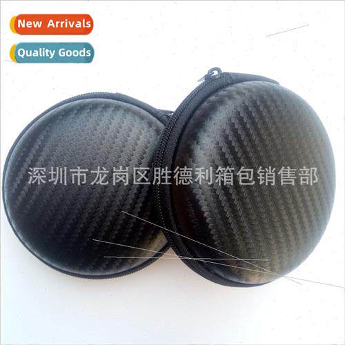 Portable eva headphone case round headphone storage bag head