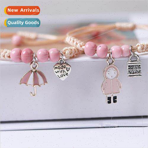 Couple bracelets female fashion simple ltle girl lock handma