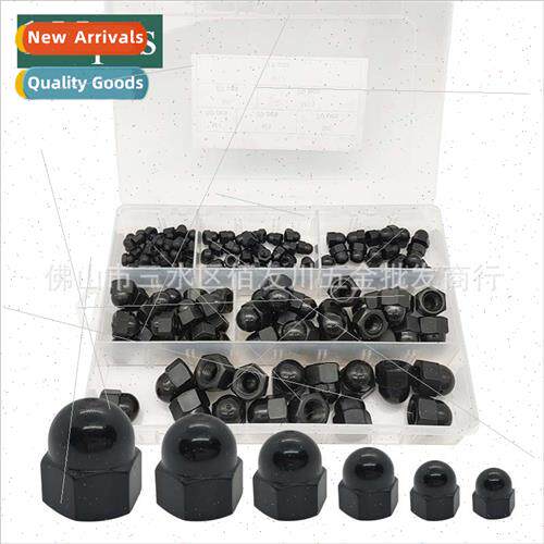 155pcs boxed plastic nylon M4M5M6M10M12 black whe hexagonal