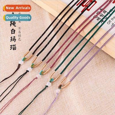 rope whe agate necklace rope DIY handmade braided jewelry pe