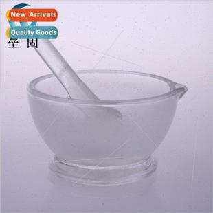 Glass mortar pestle 180mm Chinese medicine mortar pestle Bow