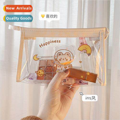 Cute quicksmakeup bag transparent pvc organizer ins large ca
