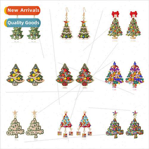 Europe new drip oil color diamond Christmas e pearl colored