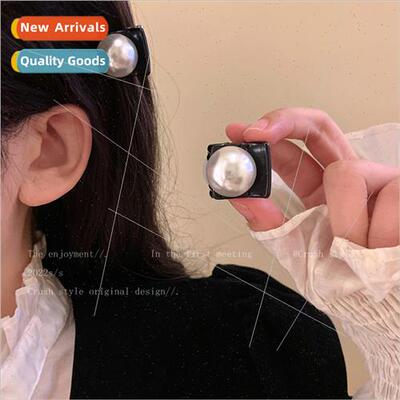 French mini small size pearl grab clip female elegant side h